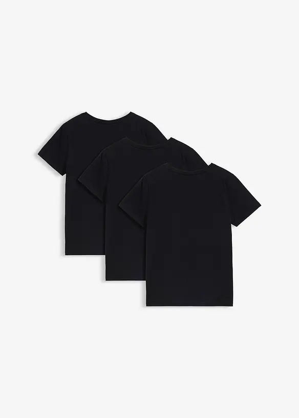 T-shirt in puro cotone biologico (pacco da 3), bonprix