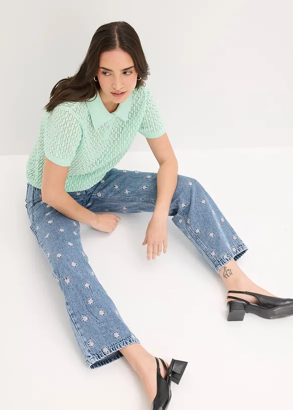 Jeans straight, vita alta, bonprix