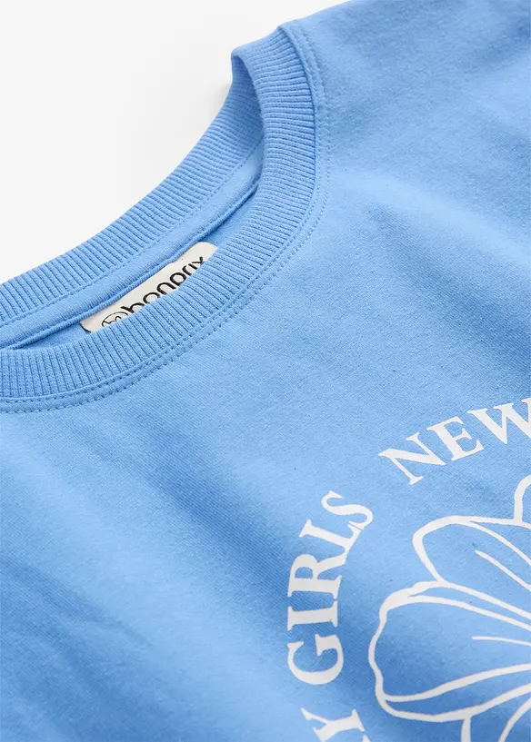 T-Shirt e pantaloni in jersey di misto cotone elasticizzato (set 2 pezzi), bonprix