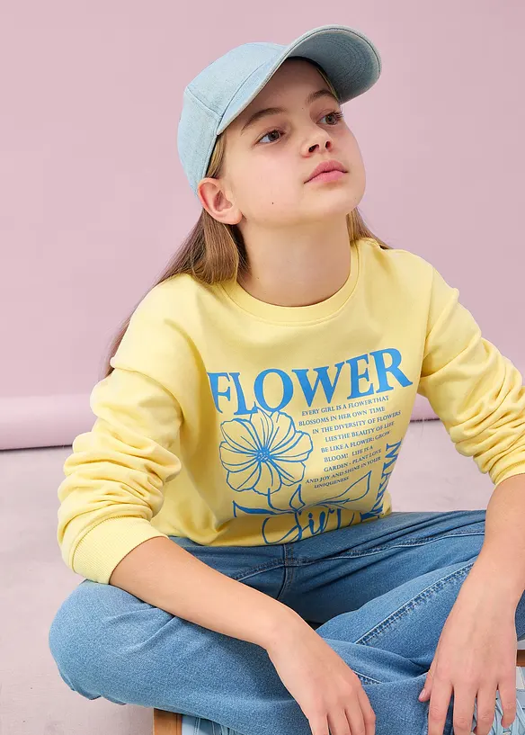 Felpa in puro cotone biologico, bonprix