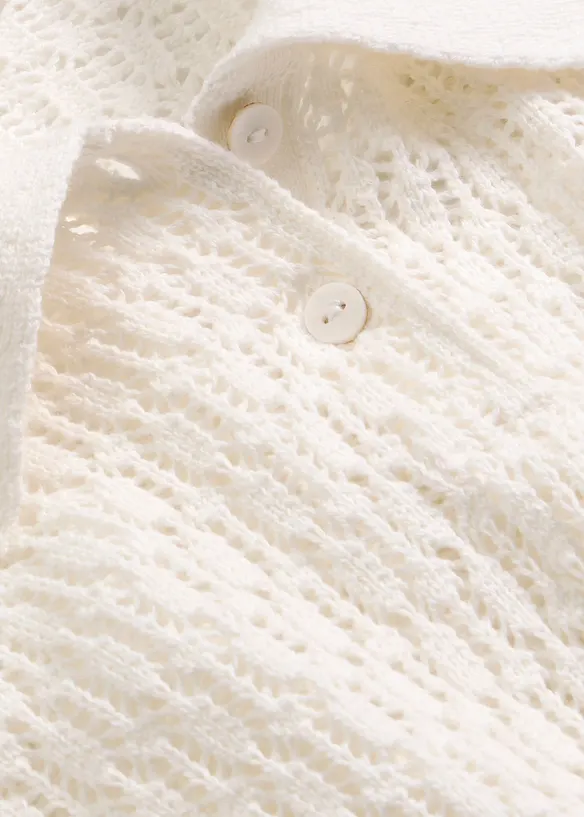 T-shirt in maglia traforata di puro cotone, bonprix