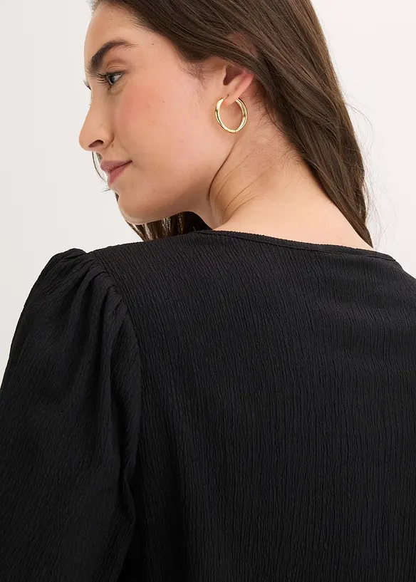 Maglia in cr&ecirc;pe operato, bonprix