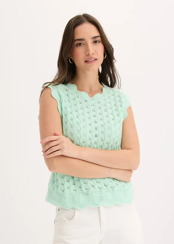 Top in maglia di puro cotone, bonprix