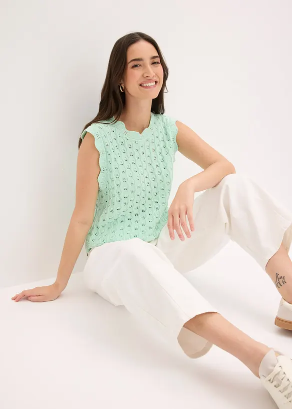 Top in maglia di puro cotone, bonprix