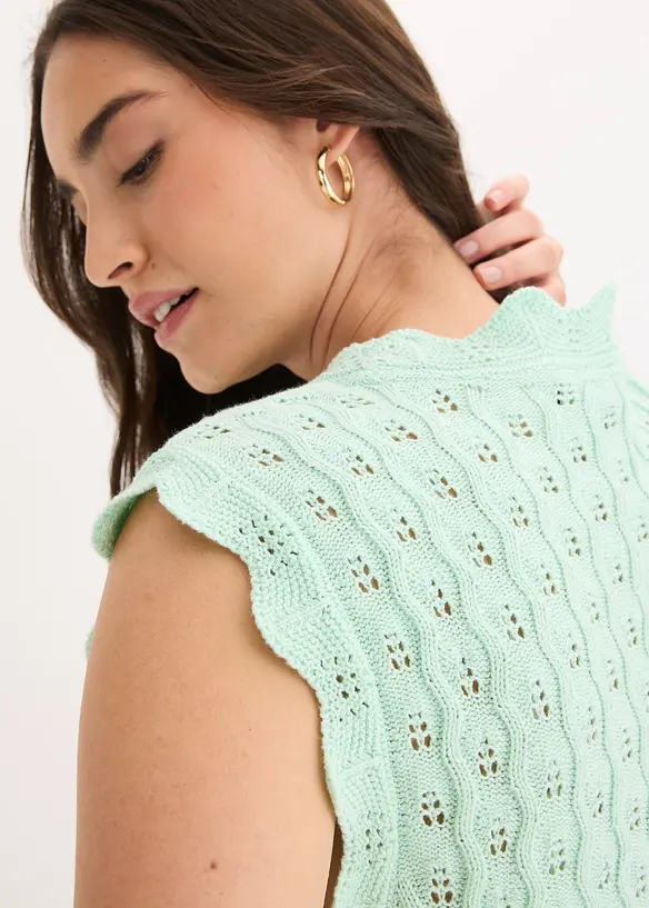 Top in maglia di puro cotone, bonprix