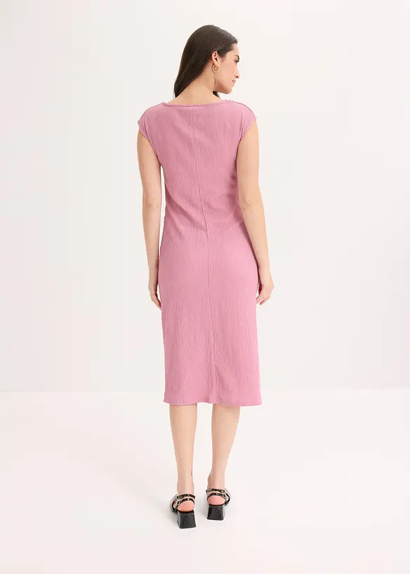 Abito in maglina di cr&ecirc;pe operato, bonprix