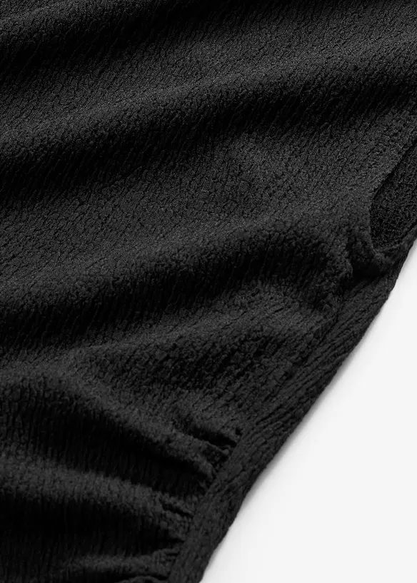 Abito in maglina di cr&ecirc;pe operato, bonprix