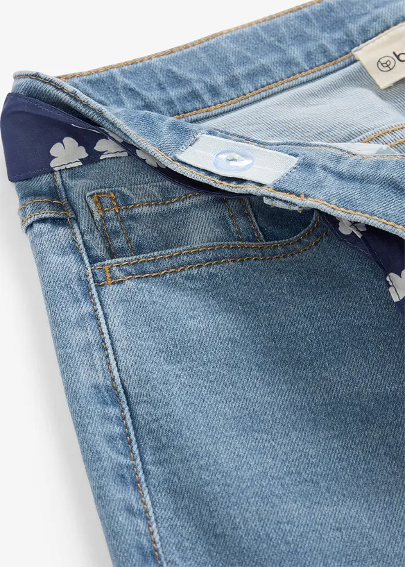 Jeans flared con cintura da annodare, vita media (set 2 pezzi), bonprix