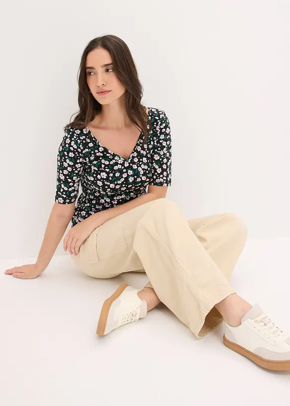 Pantaloni cargo in puro cotone, bonprix