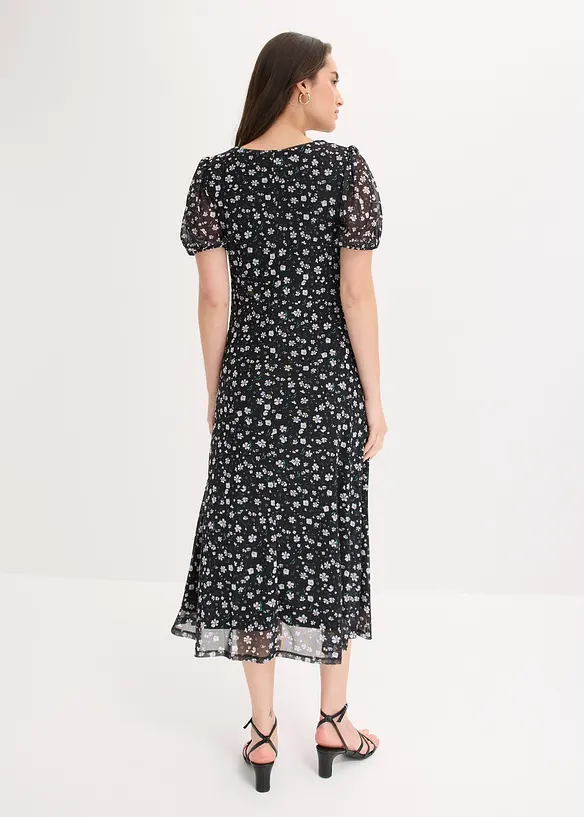 Abito di jersey e mesh fine, bonprix