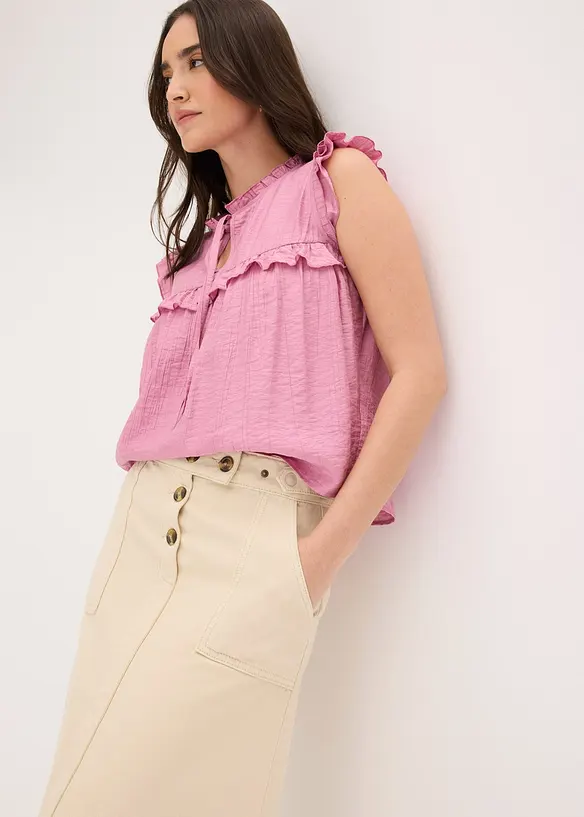 Gonna in twill di puro cotone, bonprix