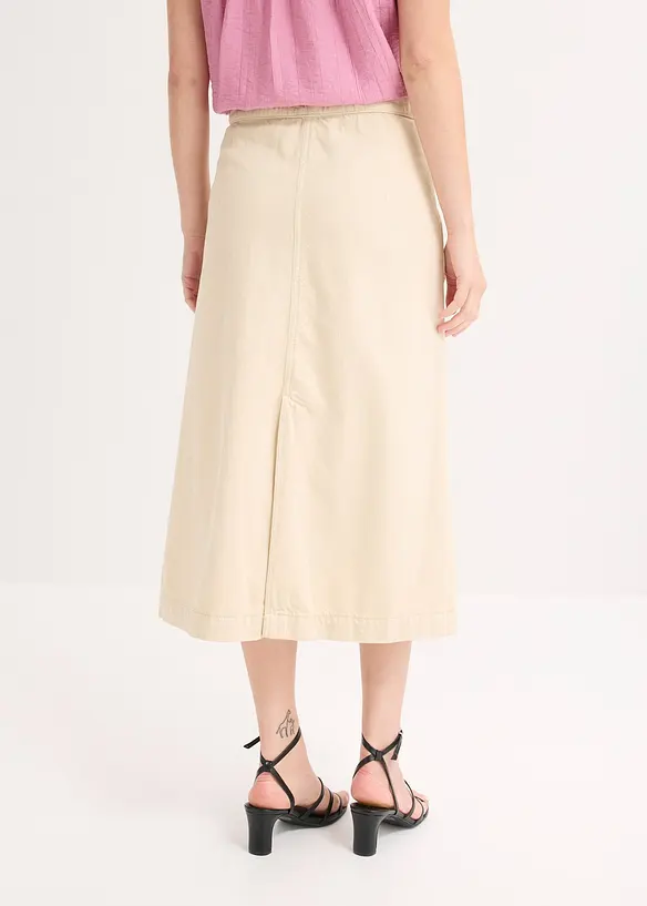 Gonna in twill di puro cotone, bonprix