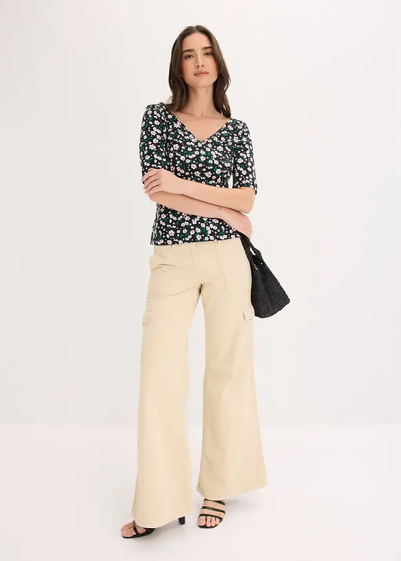 Maglia in cotone elasticizzato, bonprix