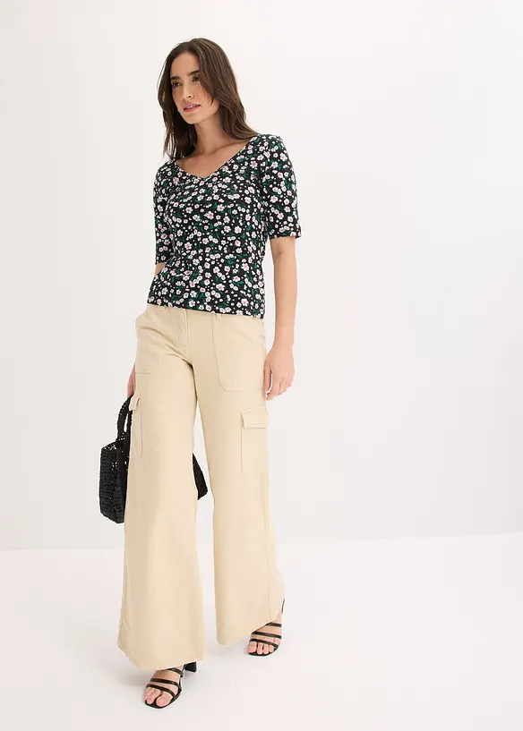 Maglia in cotone elasticizzato, bonprix