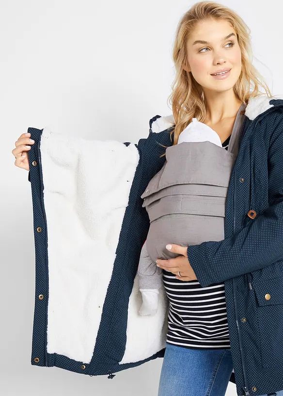 Cappotto pr&eacute;maman imbottito 3 in 1 di media pesantezza con inserto babywearing, bonprix