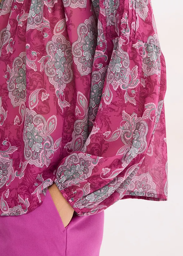 Tunica di chiffon con fantasia paisley, bonprix