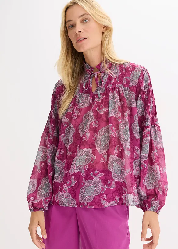 Tunica di chiffon con fantasia paisley, bonprix