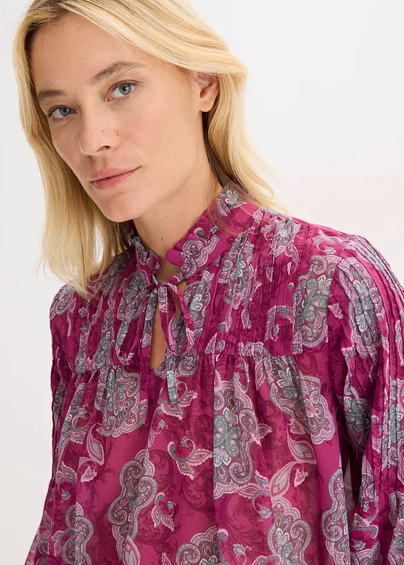 Tunica di chiffon con fantasia paisley, bonprix