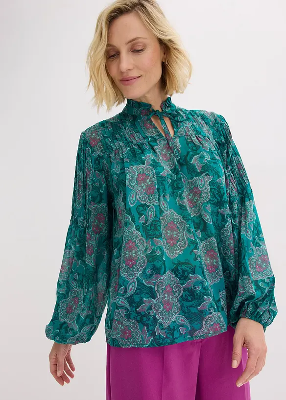 Tunica di chiffon con fantasia paisley, bonprix