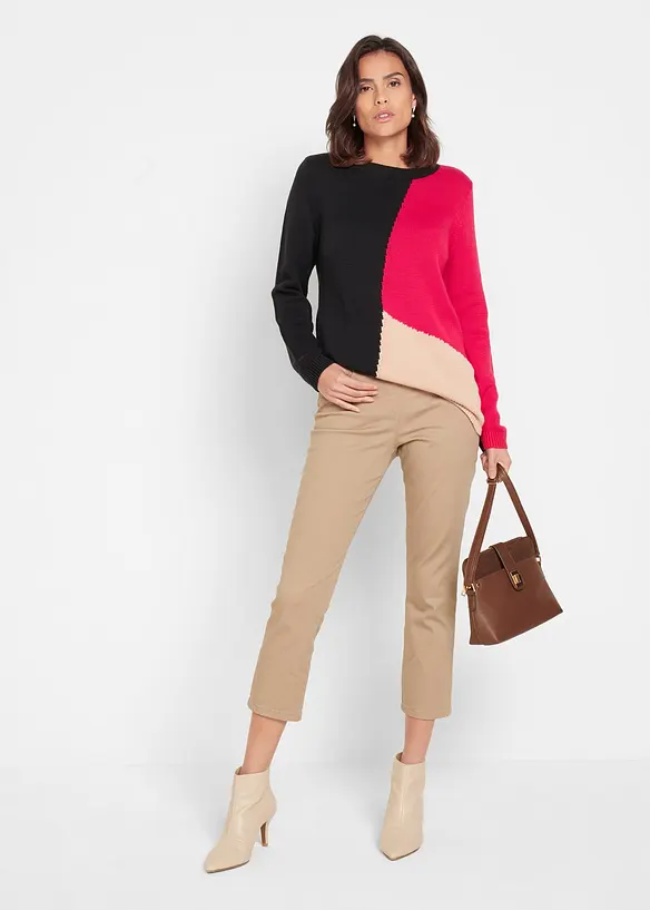 Pantaloni cropped elasticizzati, bonprix