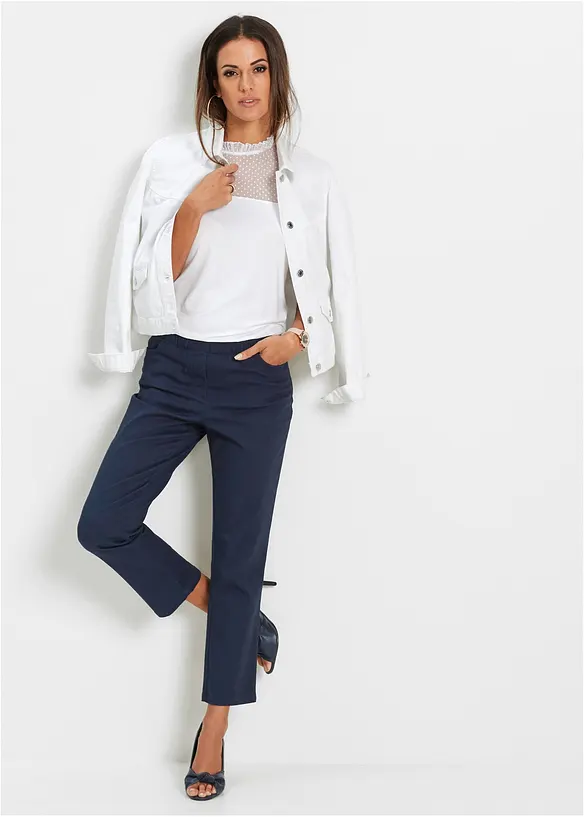 Pantaloni cropped elasticizzati, bonprix