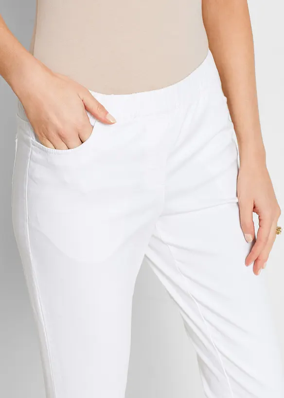 Pantaloni cropped elasticizzati, bonprix