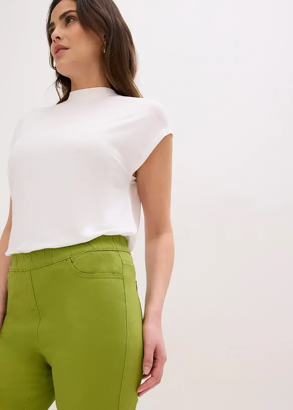 Pantaloni cropped elasticizzati, bonprix