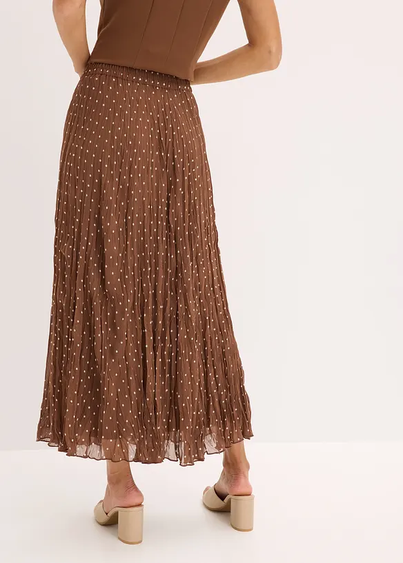 Gonna in chiffon con effetto stropicciato, bonprix