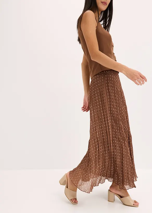 Gonna in chiffon con effetto stropicciato, bonprix