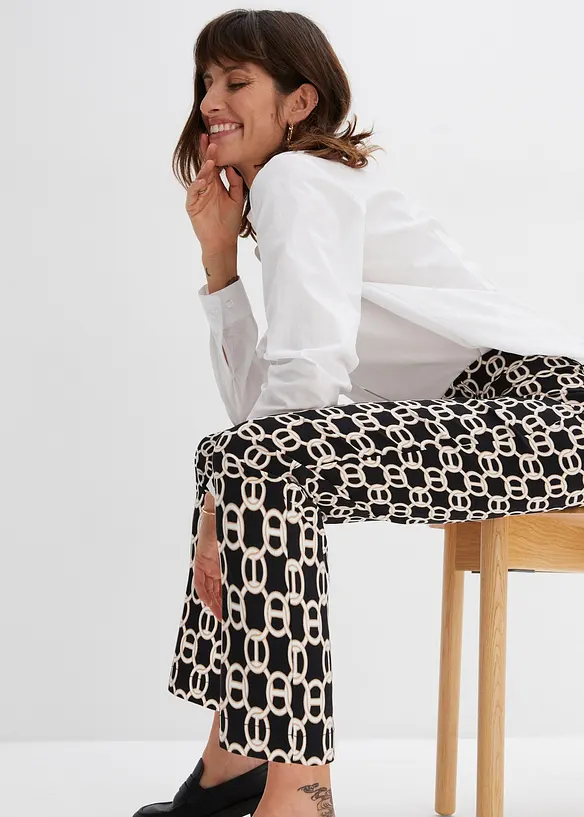 Pantaloni in bengalina elasticizzata, bonprix