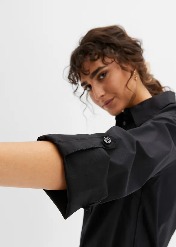 Abito chemisier in popeline di cotone, bonprix