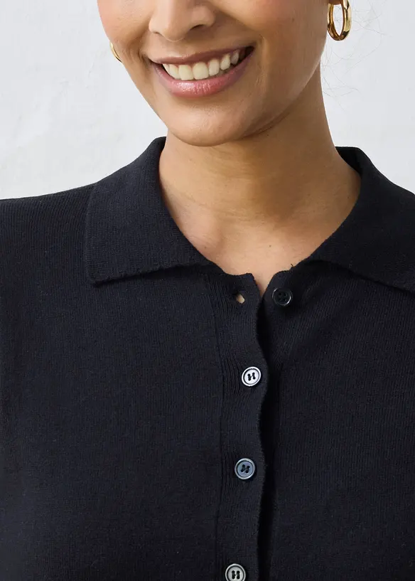 Polo in misto seta, bonprix