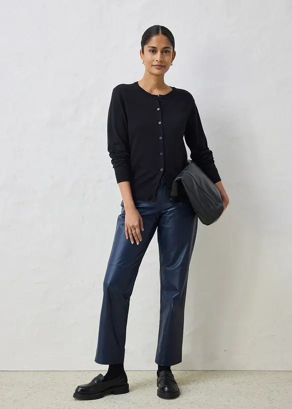 Cardigan in misto seta, bonprix