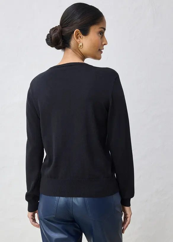 Cardigan in misto seta, bonprix