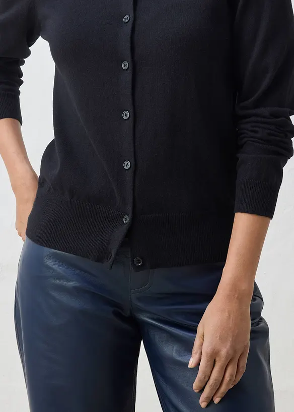 Cardigan in misto seta, bonprix