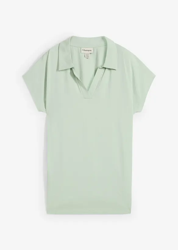 Maglia con colletto polo aperto, bonprix