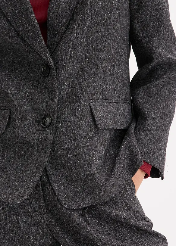 Blazer oversize in misto viscosa fine, bonprix