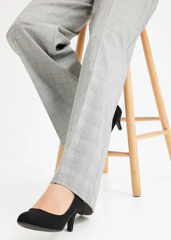 Pantaloni larghi in principe di Galles con viscosa, bonprix