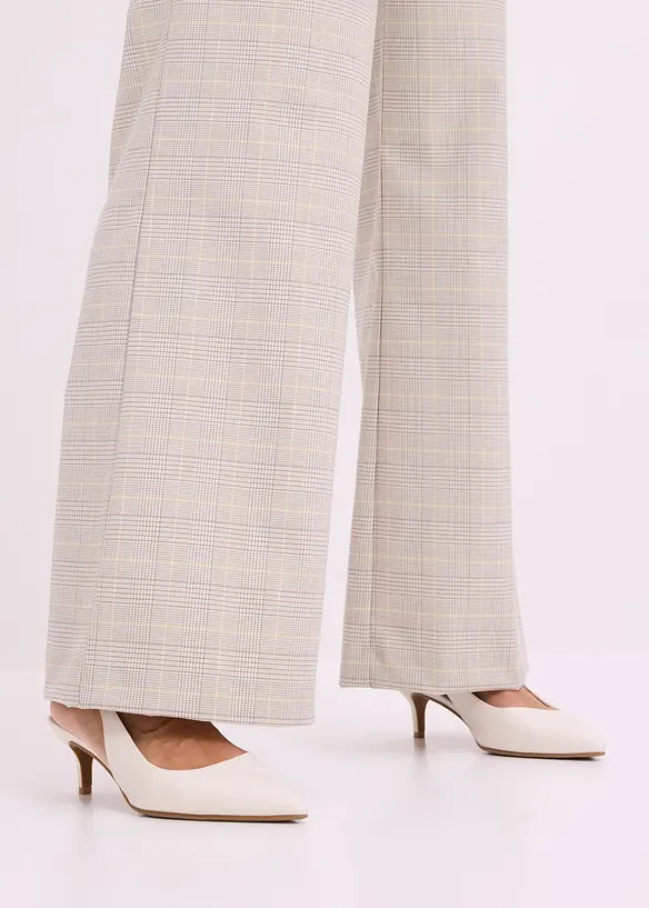 Pantaloni larghi in principe di Galles con viscosa, bonprix