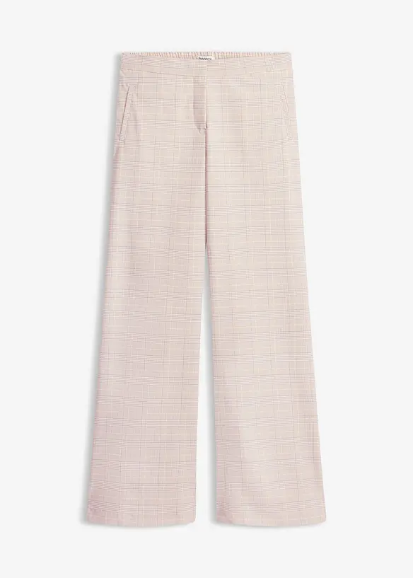 Pantaloni larghi in principe di Galles con viscosa, bonprix