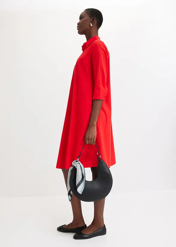 Abito chemisier in popeline compatto, bonprix