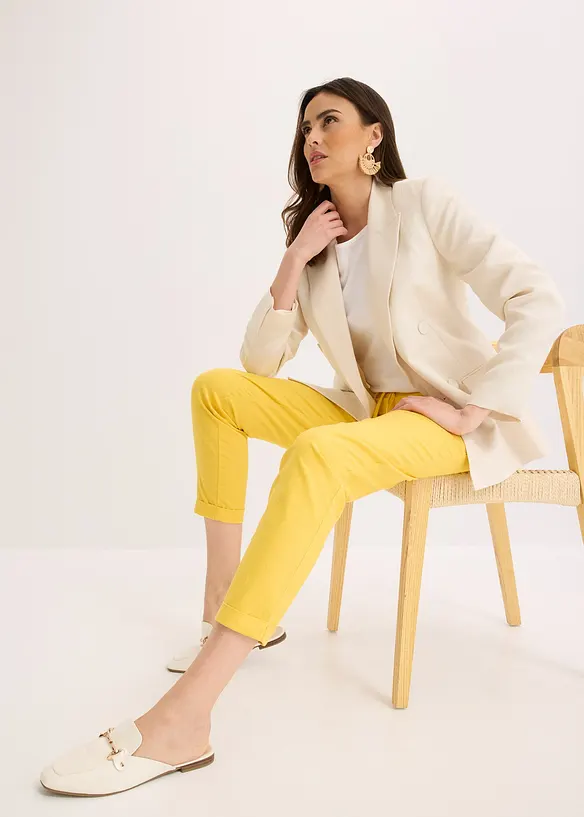 Pantaloni in misto lino, bonprix