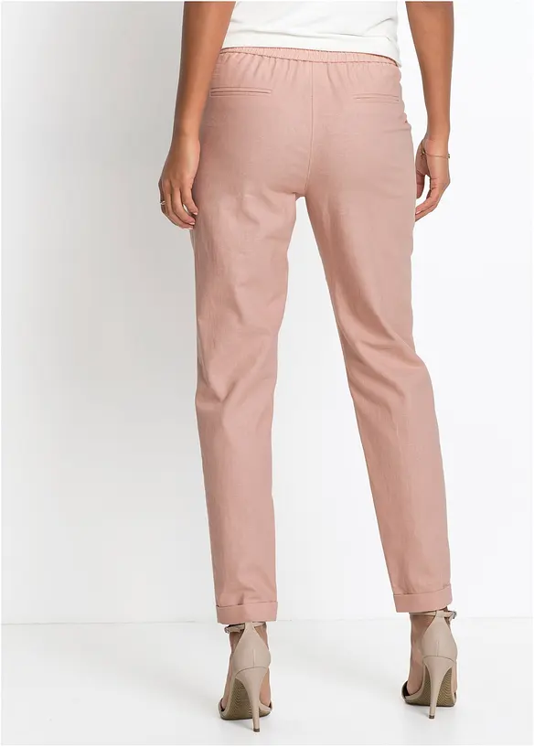 Pantaloni in misto lino, bonprix