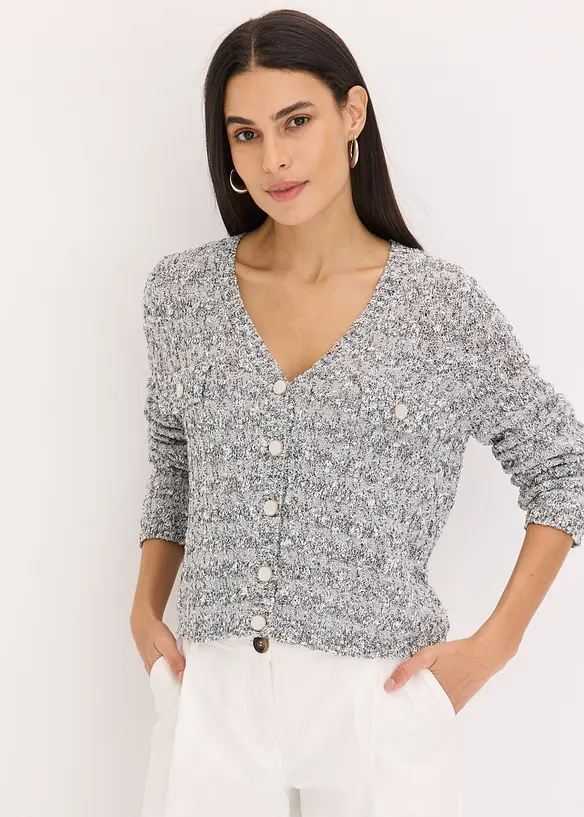 Cardigan in maglia boucl&eacute;, bonprix