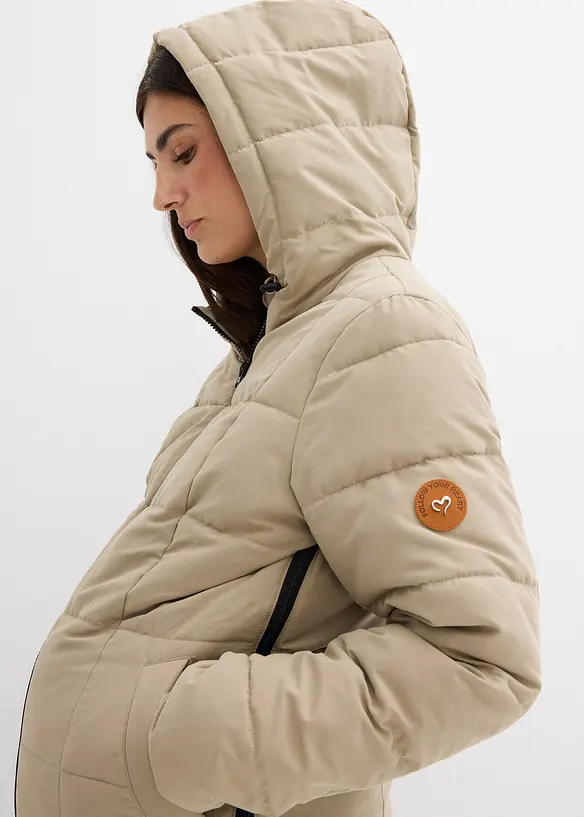 Giubbotto trapuntato pr&eacute;maman 3 in 1 con inserto babywearing e poliestere riciclato, bonprix