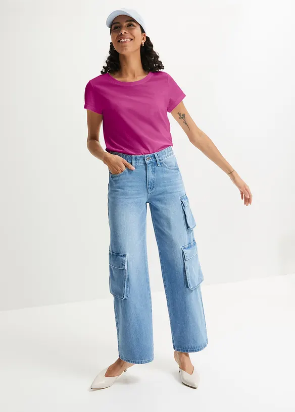 Maglia con scollo rotondo (pacco da 5), bonprix