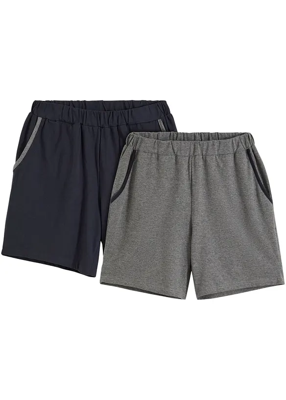Pantaloni pigiama corti (pacco da 2), bonprix