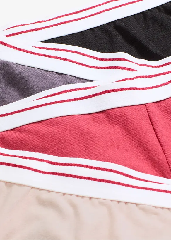 Boxer aderenti e comodi di media lunghezza con cotone (pacco da 4), bonprix