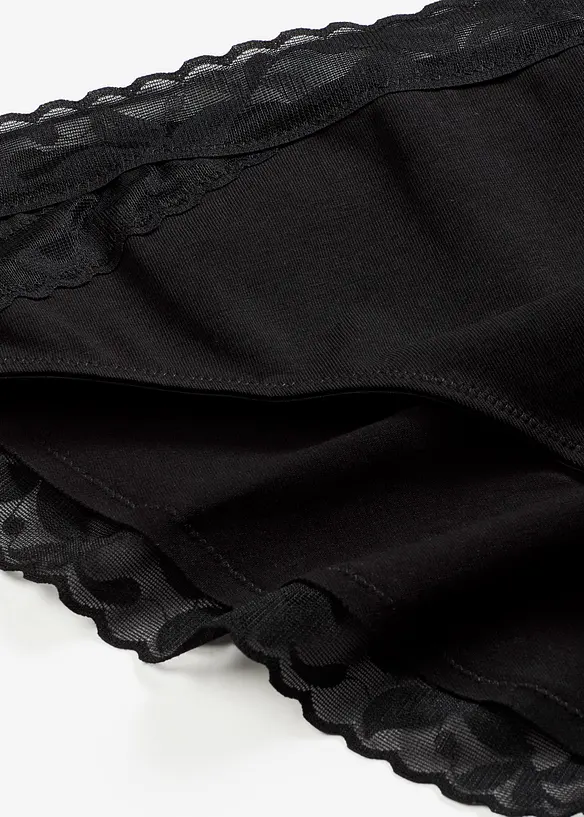 Slip alto con pizzo (pacco da 5), bonprix