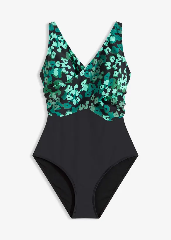 Costume intero con dettaglio incrociato ed effetto modellante medio, bonprix